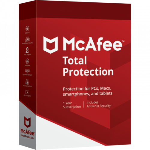 McAfee Total Protection 10 dispositivos por 1 año